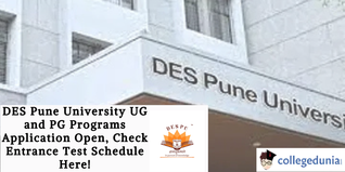 DES Pune University UG and PG Programs Application Open, Check Entrance Test Schedule Here!